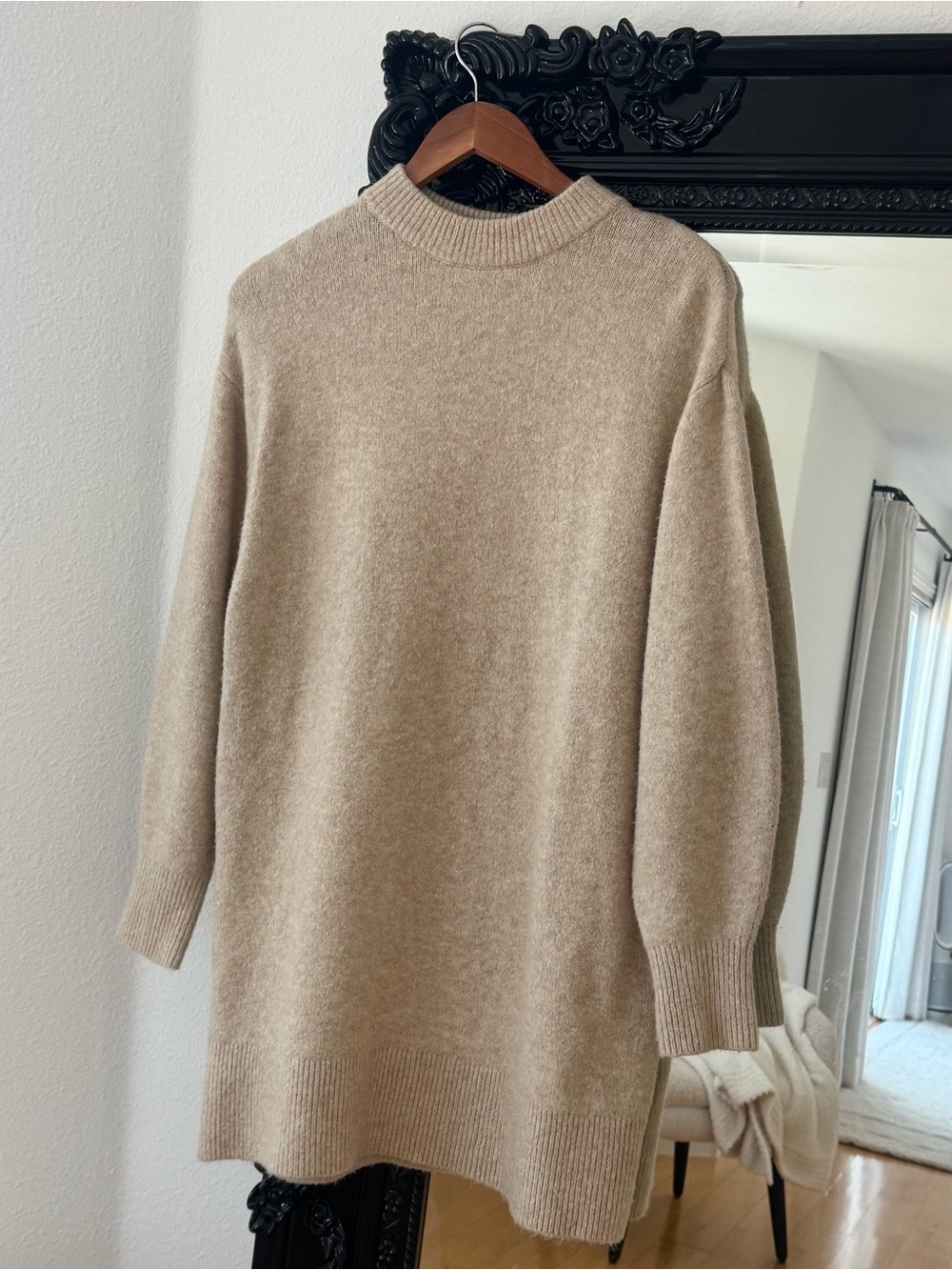 H&M | Women’s Beige Wool Blend Sweater Dress